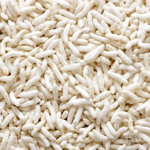 close up of puffed rice food background